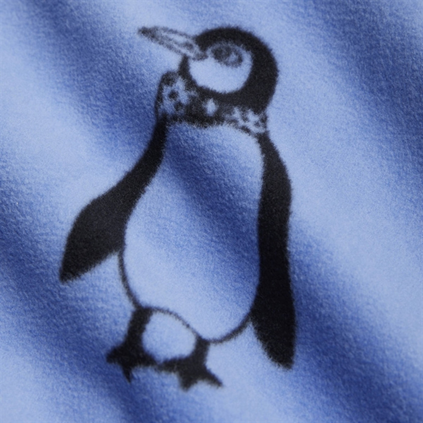 Mini Rodini Penguin Fleece Onesie Blue