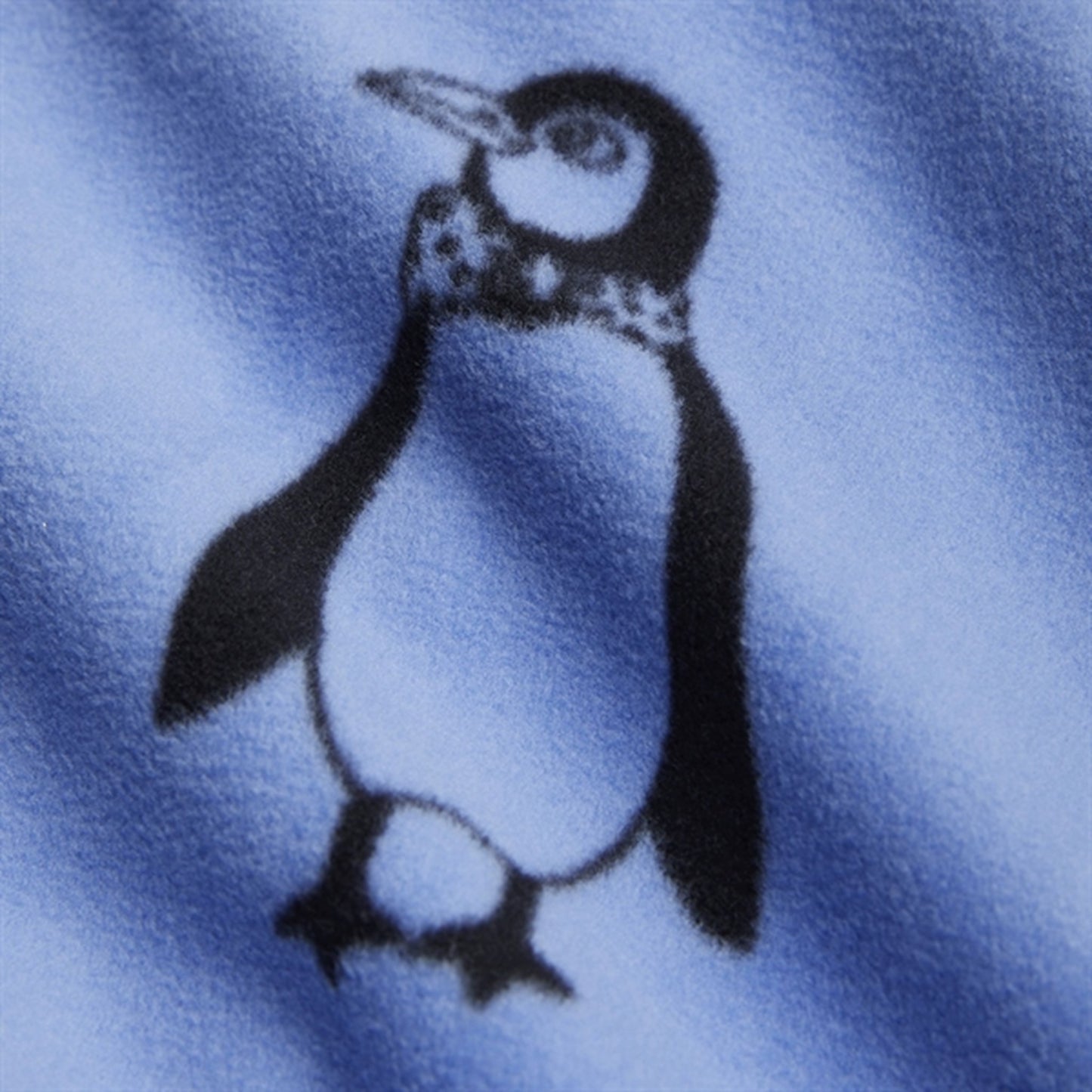 Mini Rodini Penguin Fleece Onesie Blue