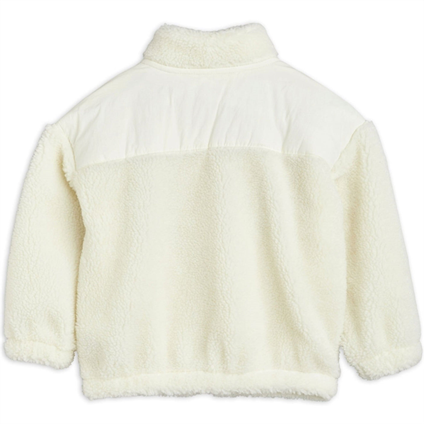 Mini Rodini Penguin Pile Zip Cardigan White