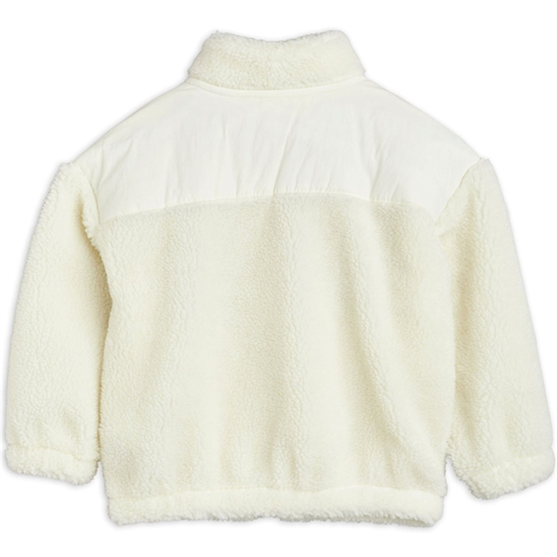 Mini Rodini Penguin Pile Zip Cardigan White