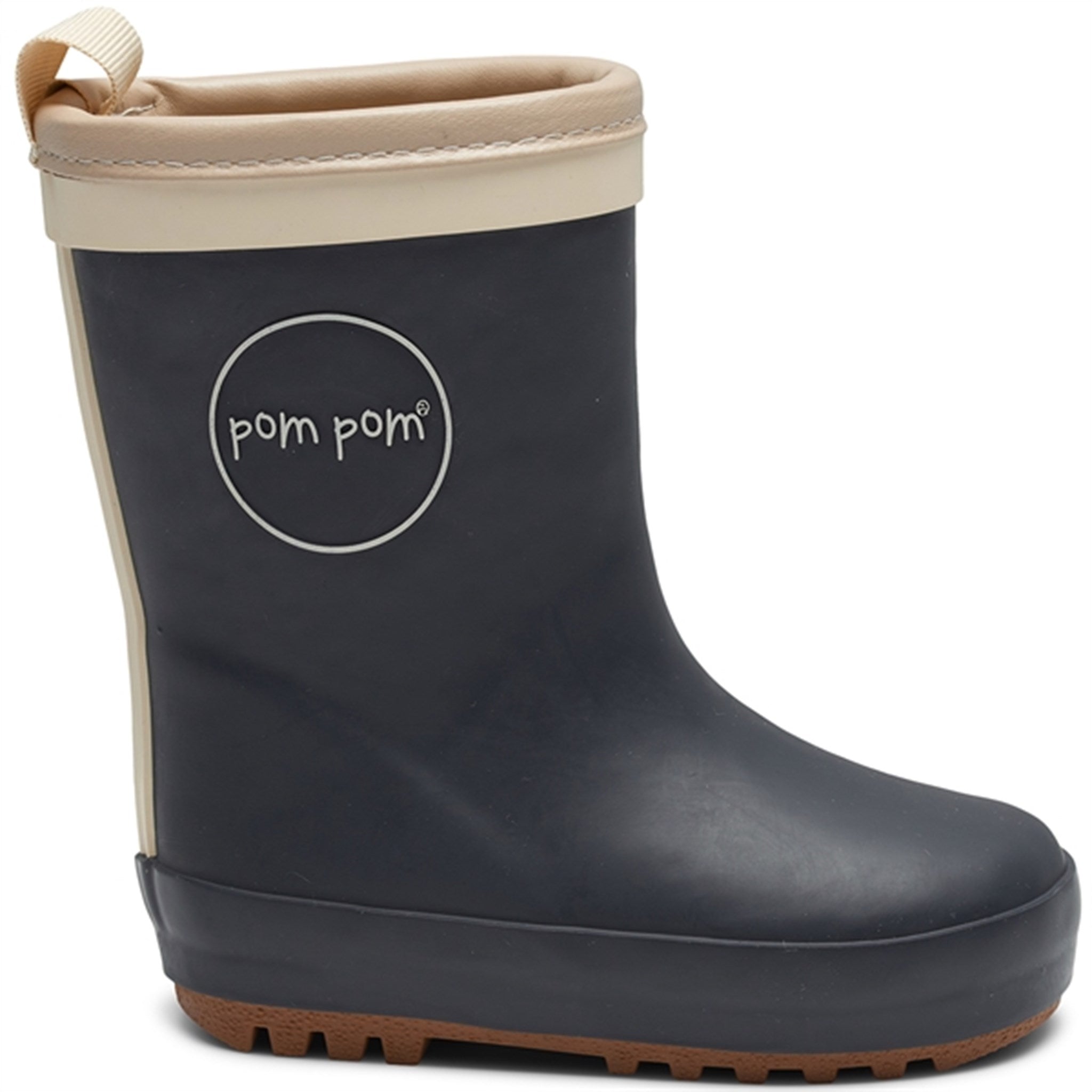 Pom Pom Thermo Rubber Boots Navy