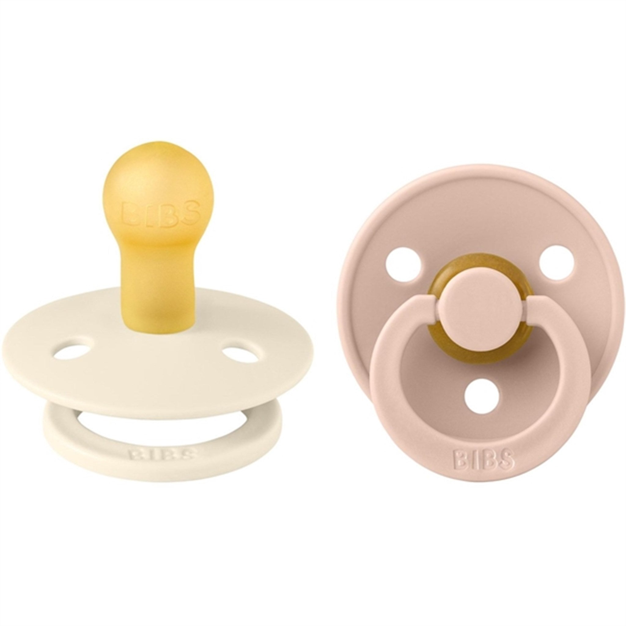 Bibs Colour Latex Pacifier 2-pack Ivory/Blush