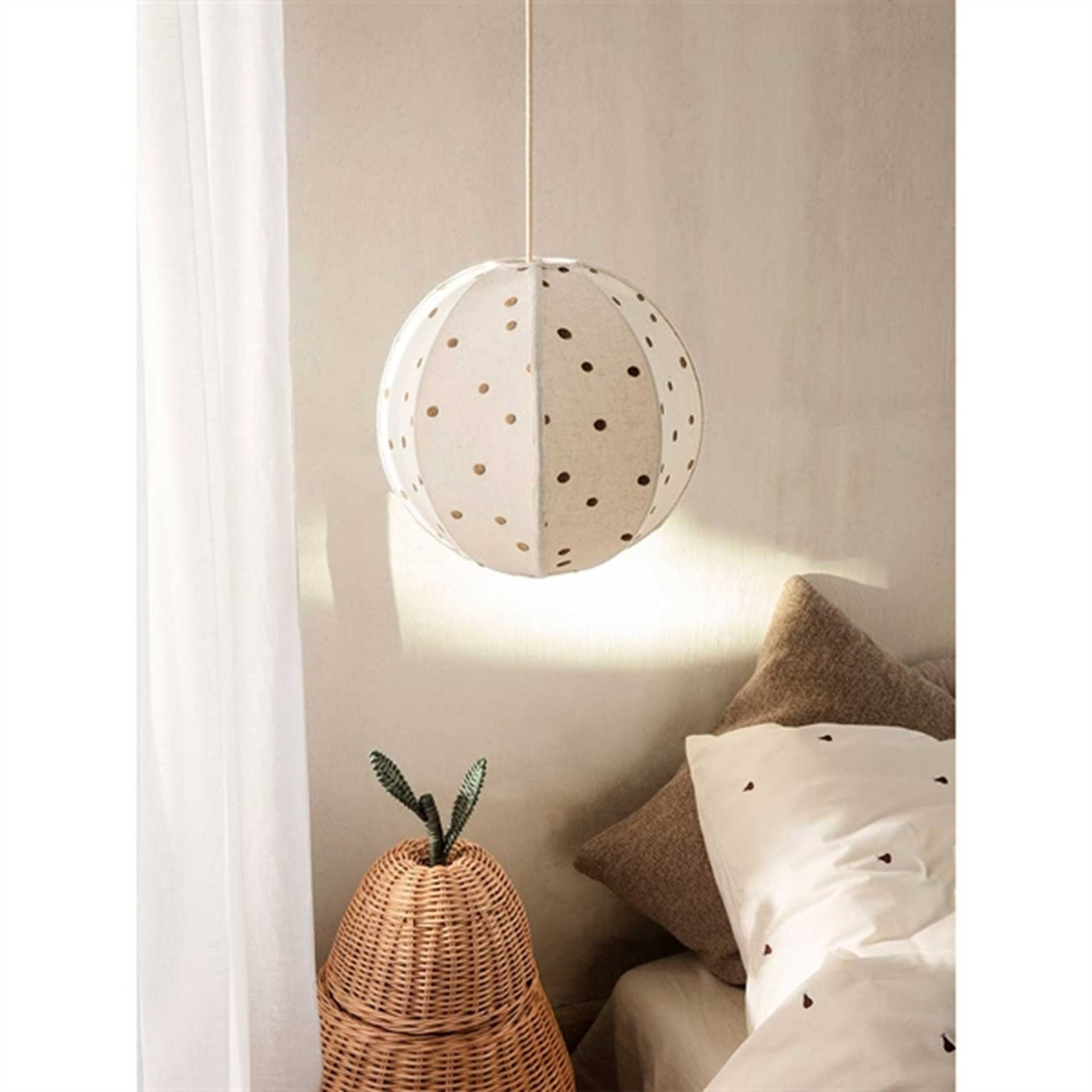 Ferm Living Lampshade Dots Embroidered Textile