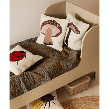Ferm Living Forest Embroidered Cushion Ladybird 2