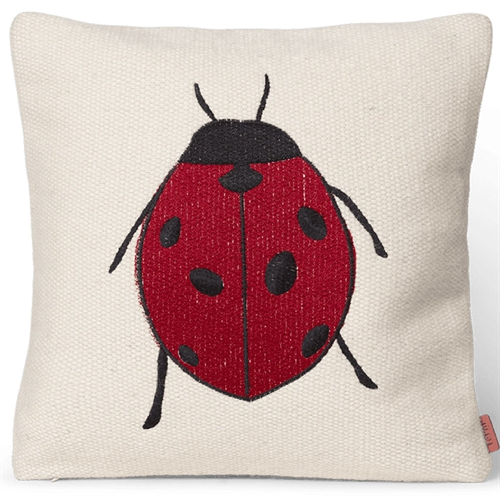 Ferm Living Forest Embroidered Cushion Ladybird