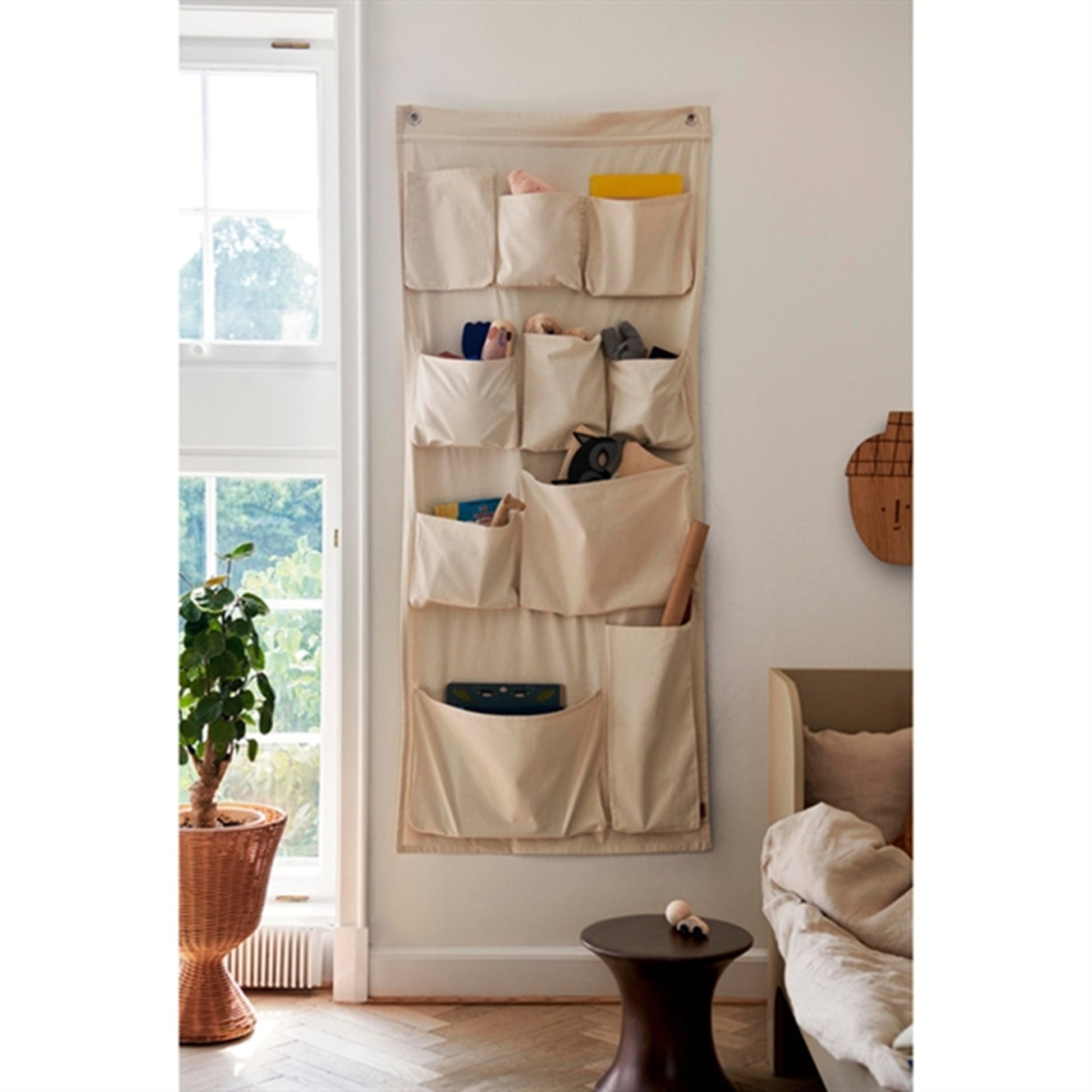 Ferm Living Canvas Wall Pockets XL Off-White