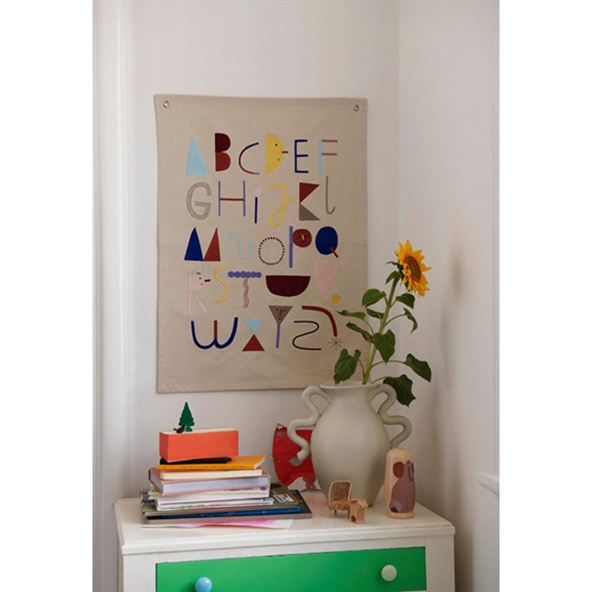 Ferm Living Alfhabet Fabric Poster Off-White 2