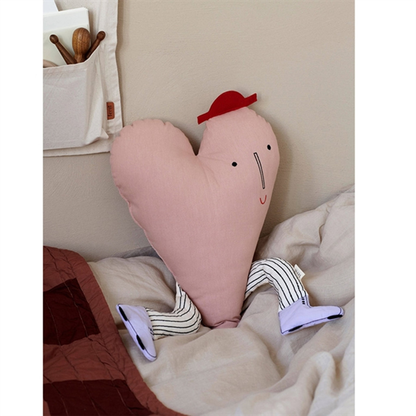 Ferm Living Heart Cushion Dusty Rose