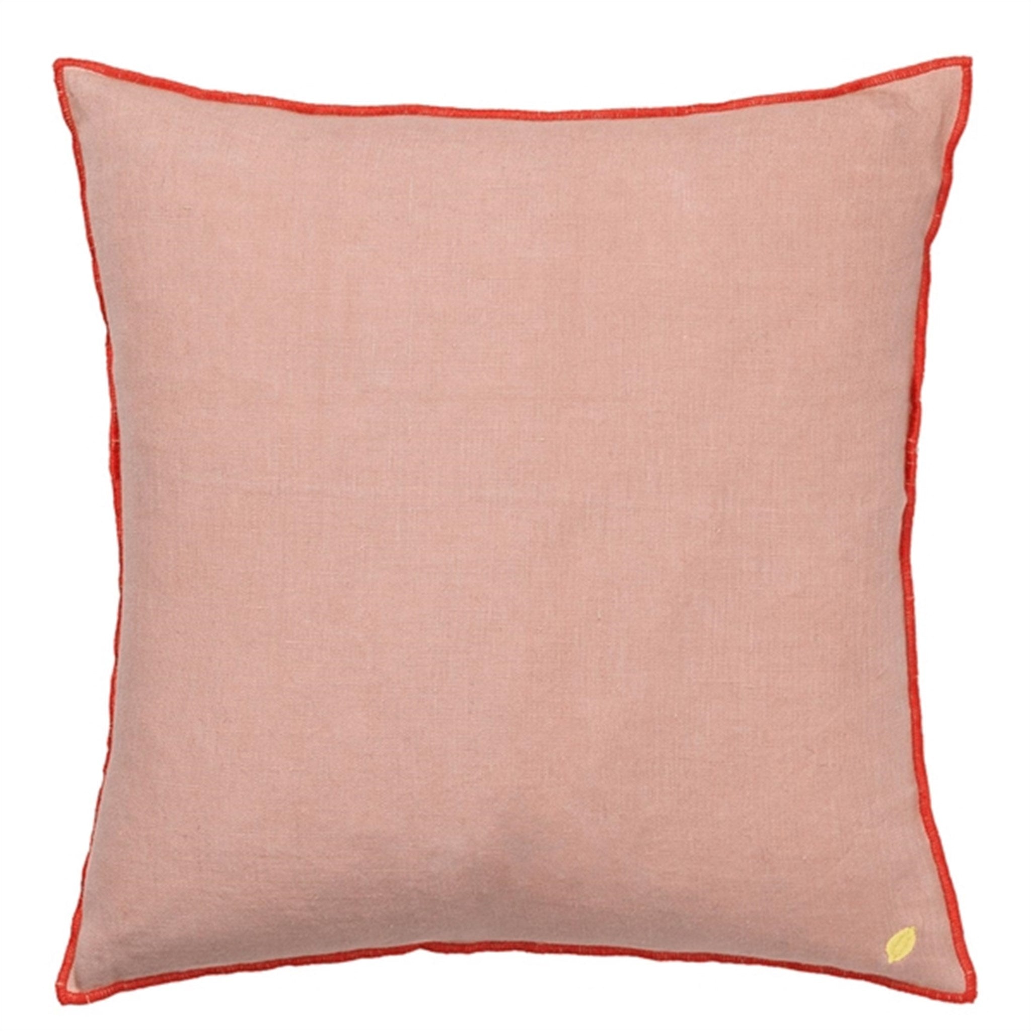 Ferm Living Contrast Linen Cushion Dusty Rose