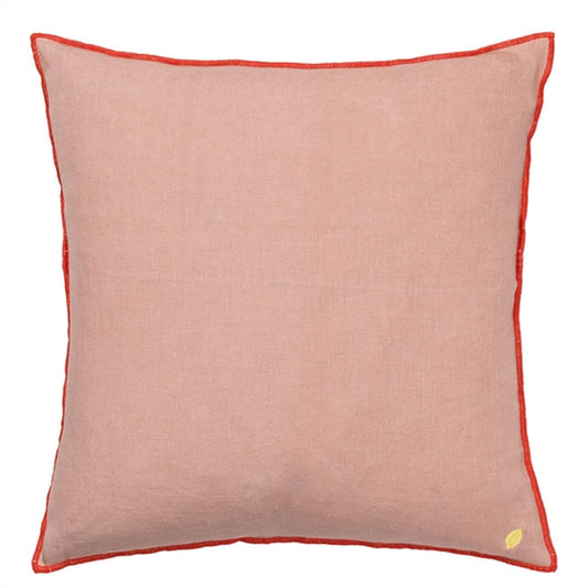 Ferm Living Contrast Linen Cusion Dusty Rose