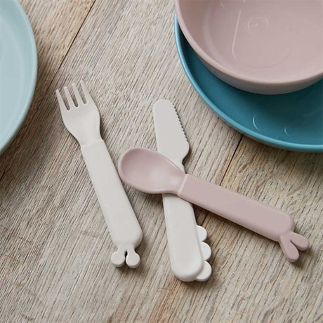 Done by Deer Kiddish Cutlery Set Deer Friends Mustard