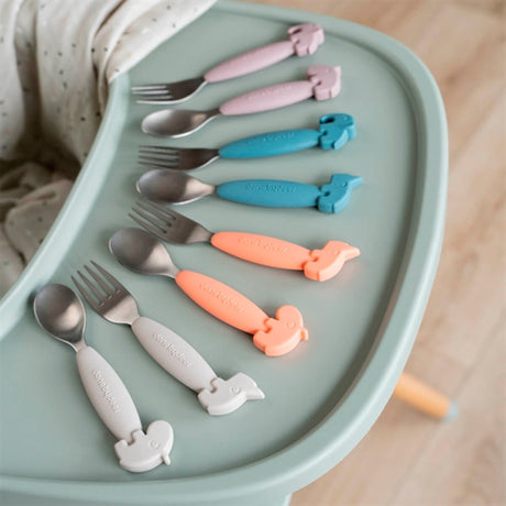 Done by Deer Easy Grip Spoon and Fork Set Sand