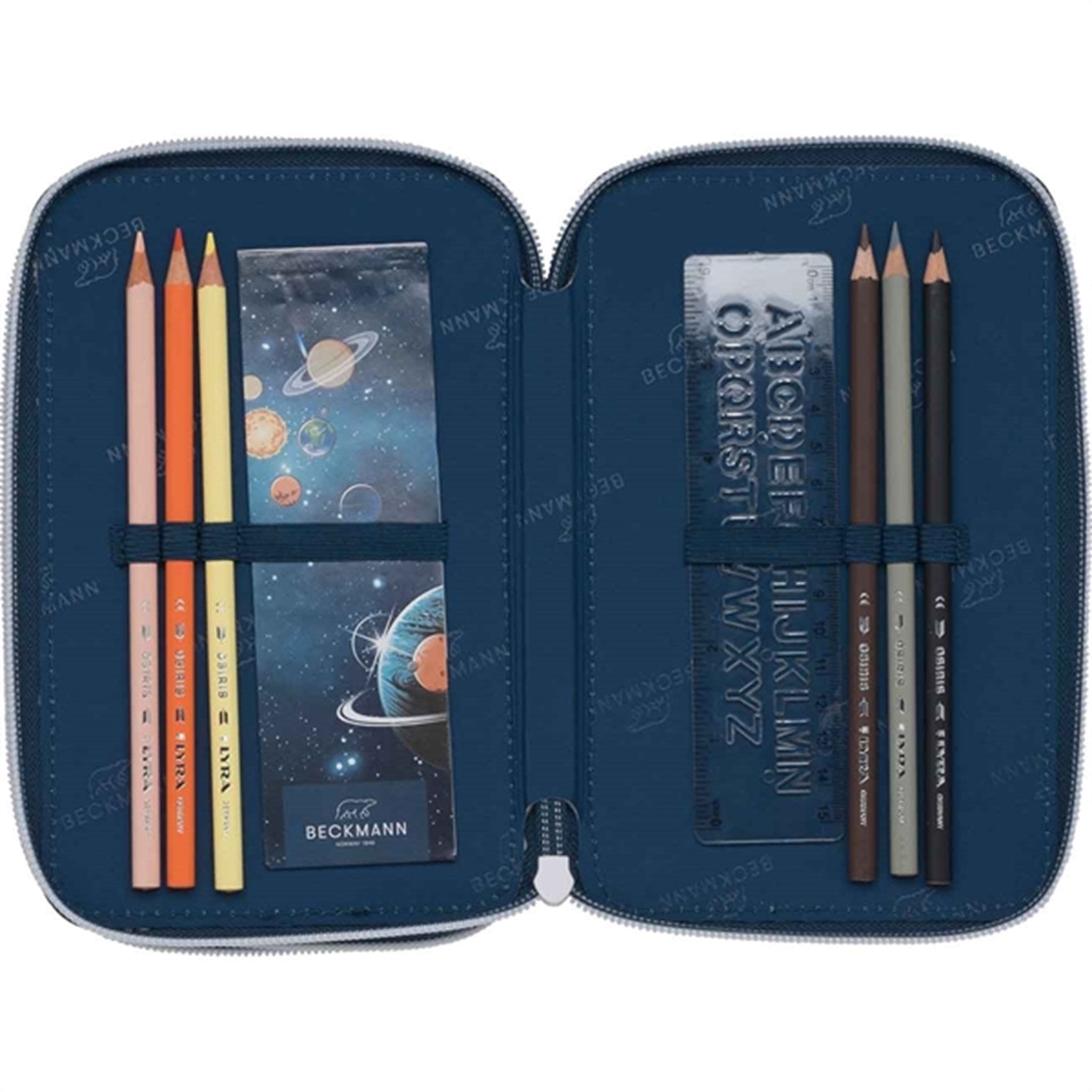 Beckmann Three Section Pencil Case Space Mission 2