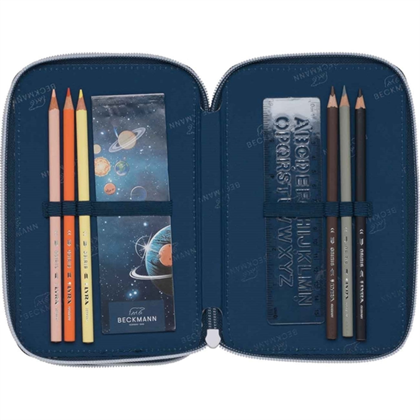 Beckmann Three Section Pencil Case Space Mission