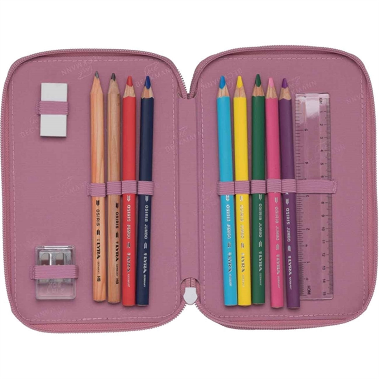 Beckmann Three Section Pencil Case Furry