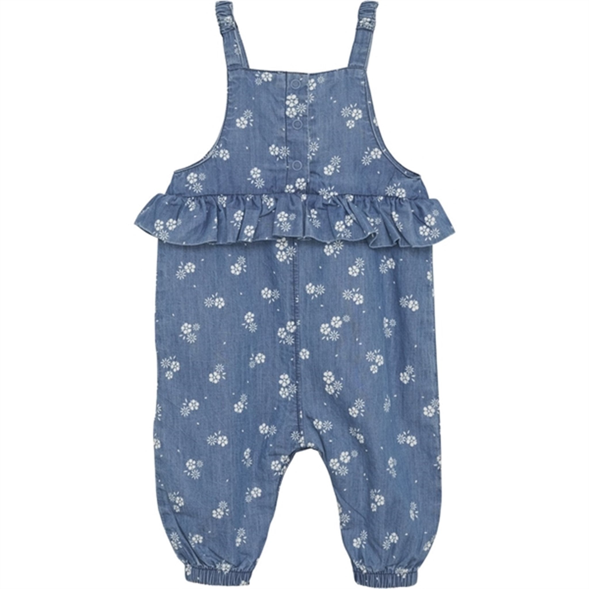 Minymo Gray Mist Overall AOP Chambray