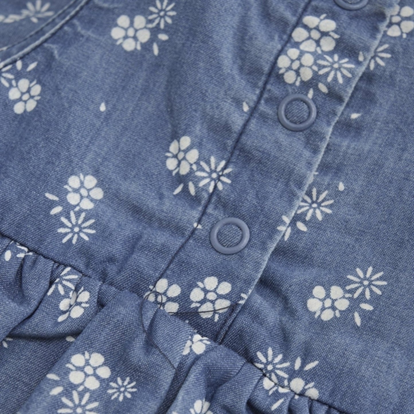 Minymo Gray Mist Buksedragt AOP Chambray