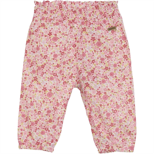 Minymo Pink Dogwood Pants AOP w. Lining