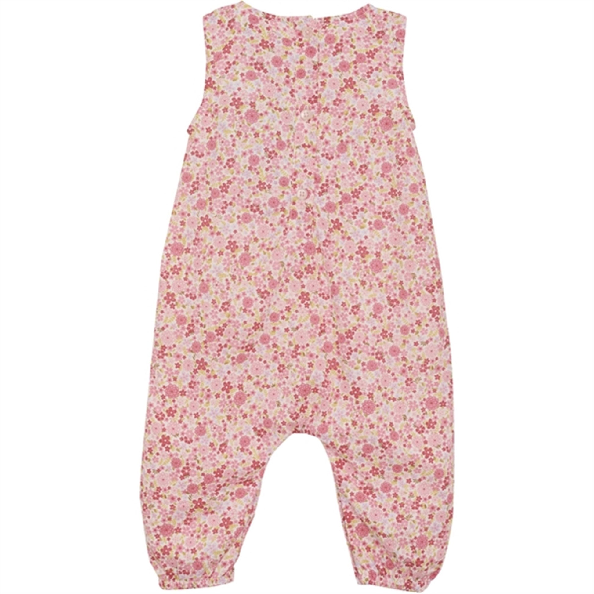Minymo Pink Dogwood Onesie AOP w. Lining