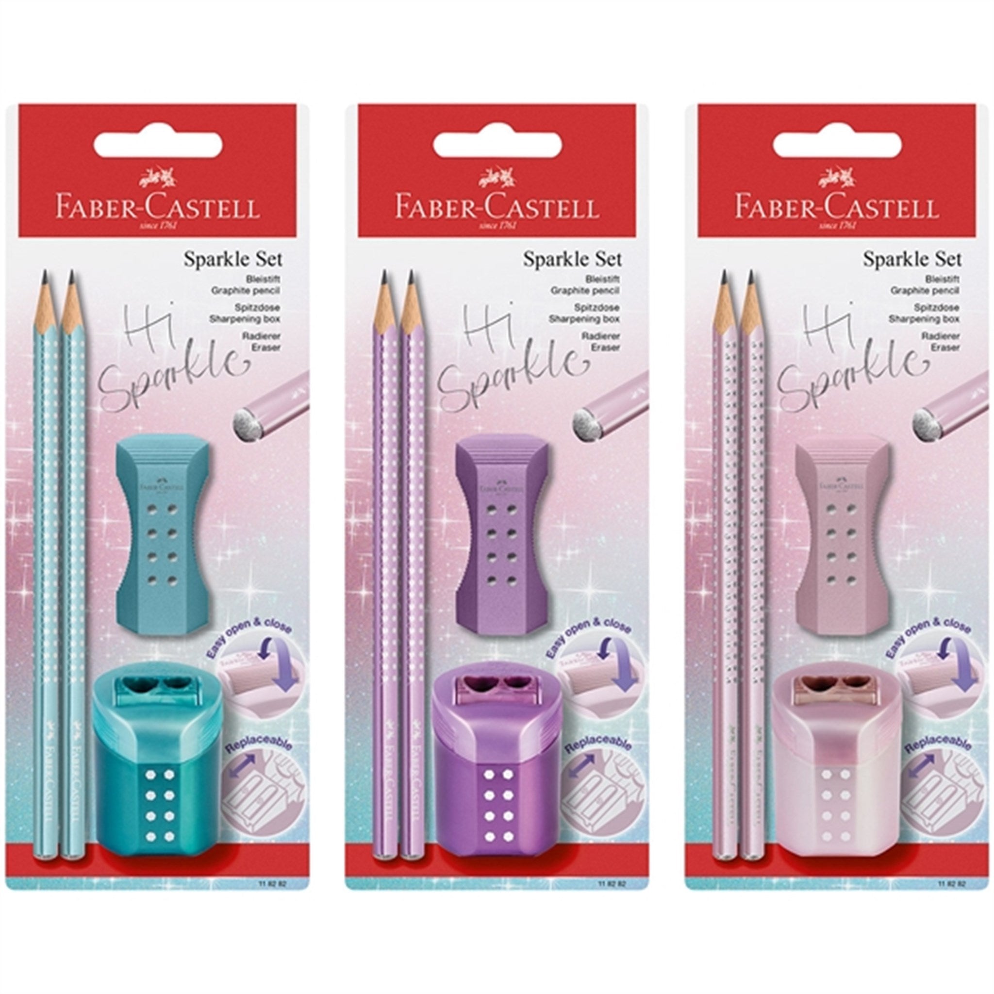 Faber-Castell Sparkle Pencil, Eraser, Pencil Sharpener 2