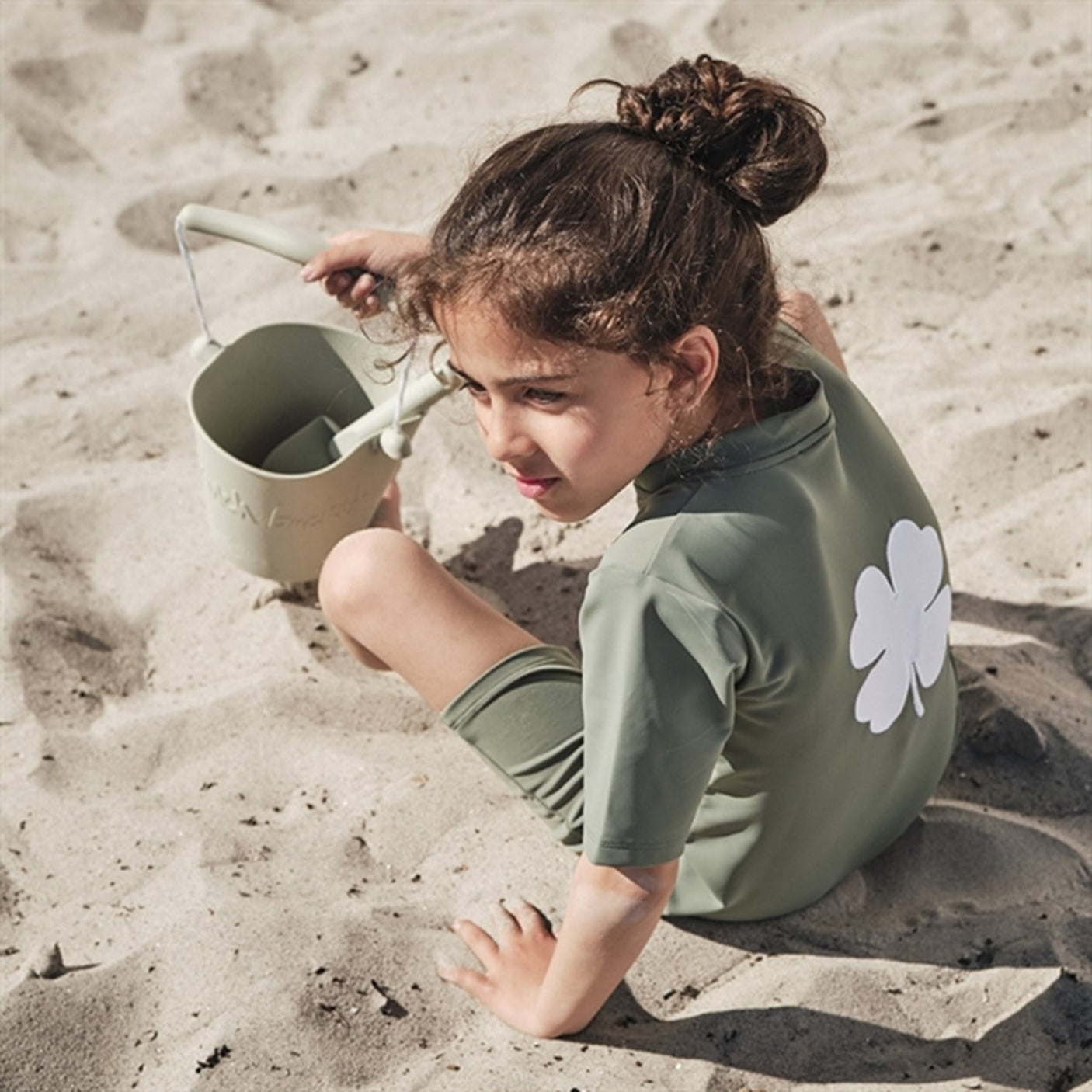 Petit Crabe Army Noe Onesie with Zipper