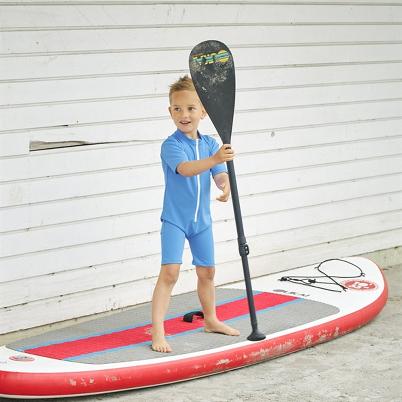 Petit Crabe Azure Noe Onesie with Zipper