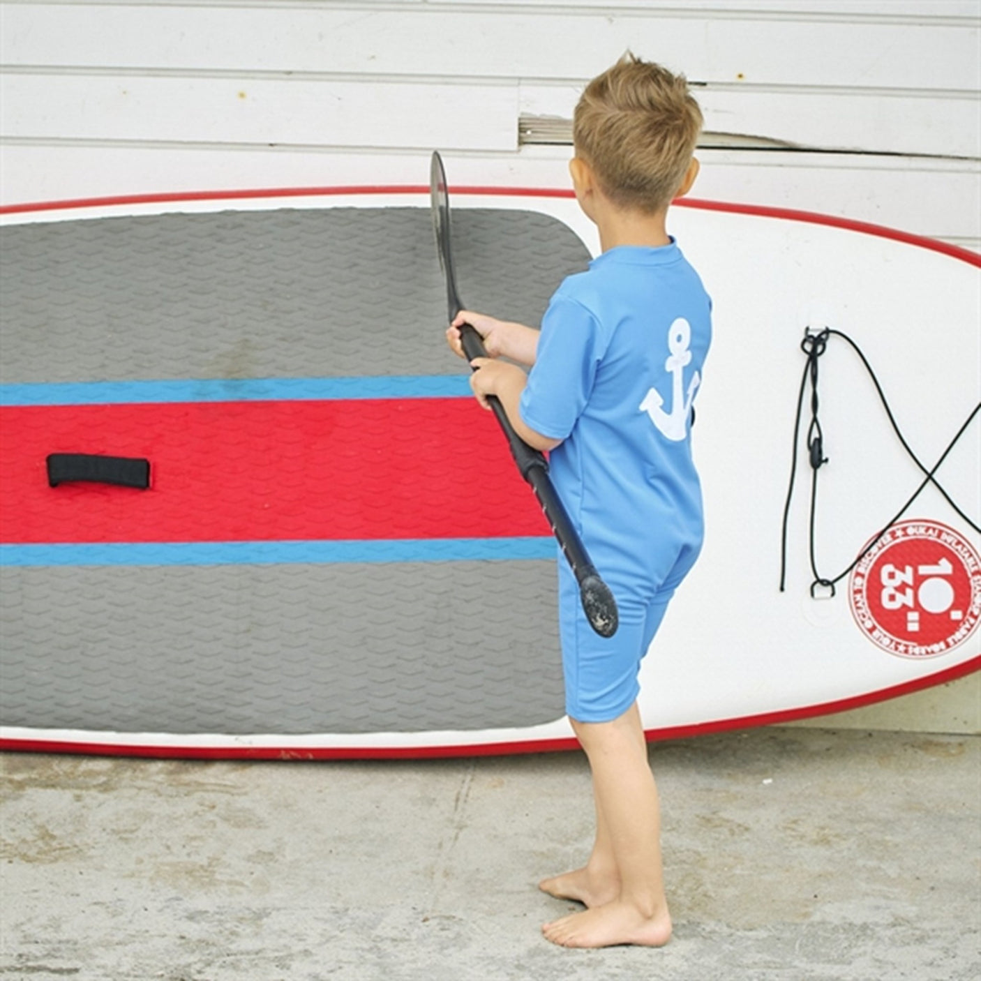 Petit Crabe Azure Noe Onesie with Zipper