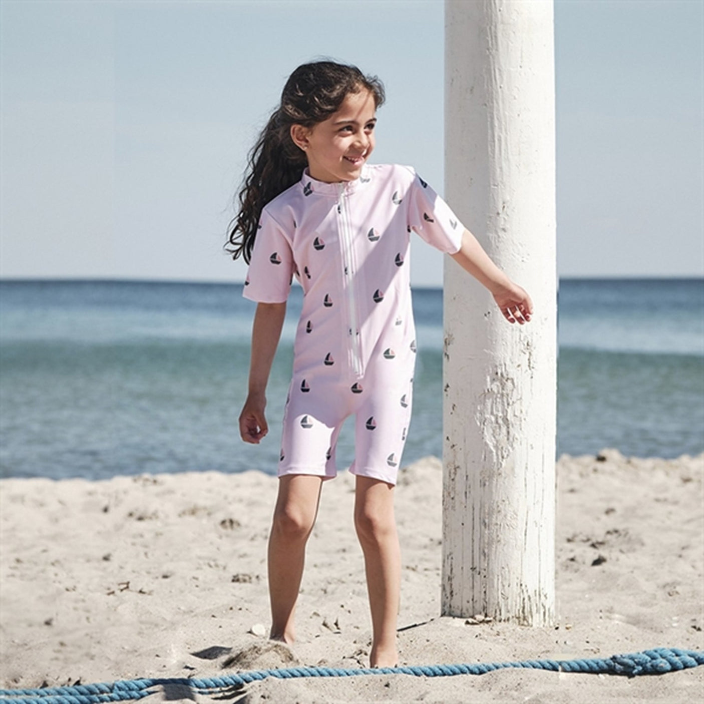 Petit Crabe Rose Boat Natsu Onesie with Zipper