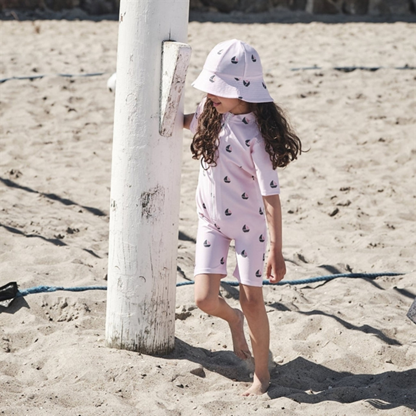 Petit Crabe Rose Boat Natsu Onesie with Zipper