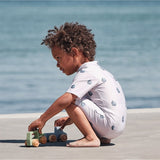 Petit Crabe Sand Boat Natsu Onesie with Zipper