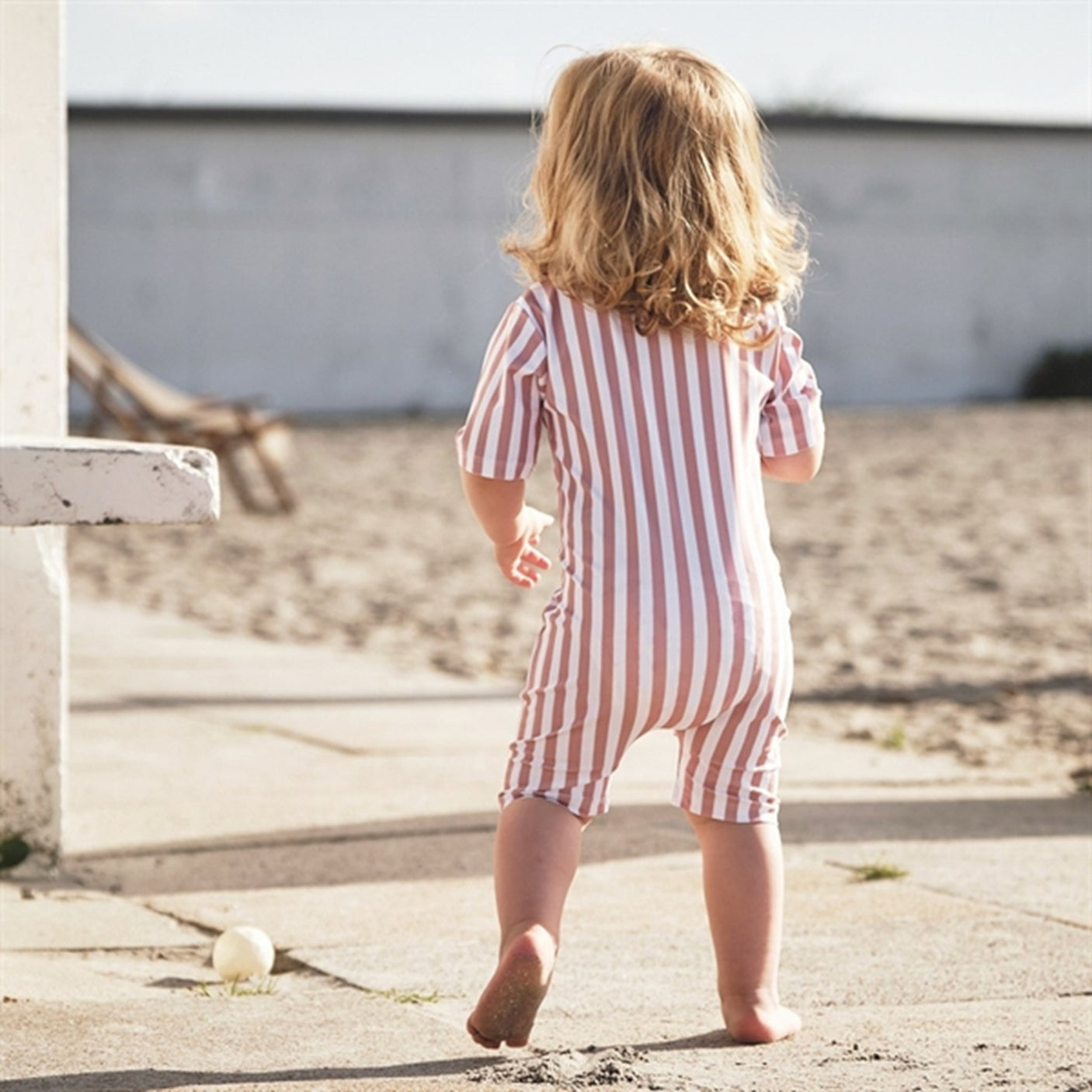 Petit Crabe Candy Stripes Natsu Onesie with Zipper