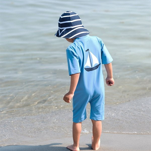 Petit Crabe Cornflower Noe Boat Bodysuit