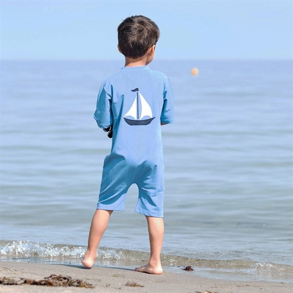 Petit Crabe Cornflower Noe Boat Bodysuit