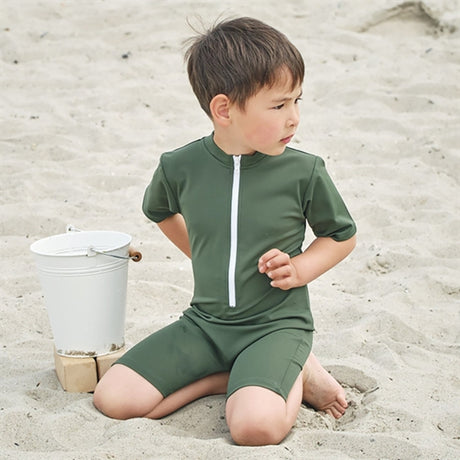 Petit Crabe Forest Noe Onesie with Zipper