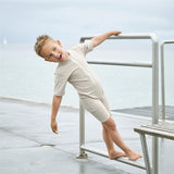 Petit Crabe Latte Noe Onesie with Zipper