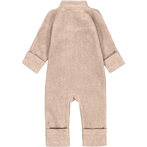 Mikk-Line Cotton Fleece Suit Warm Taupe