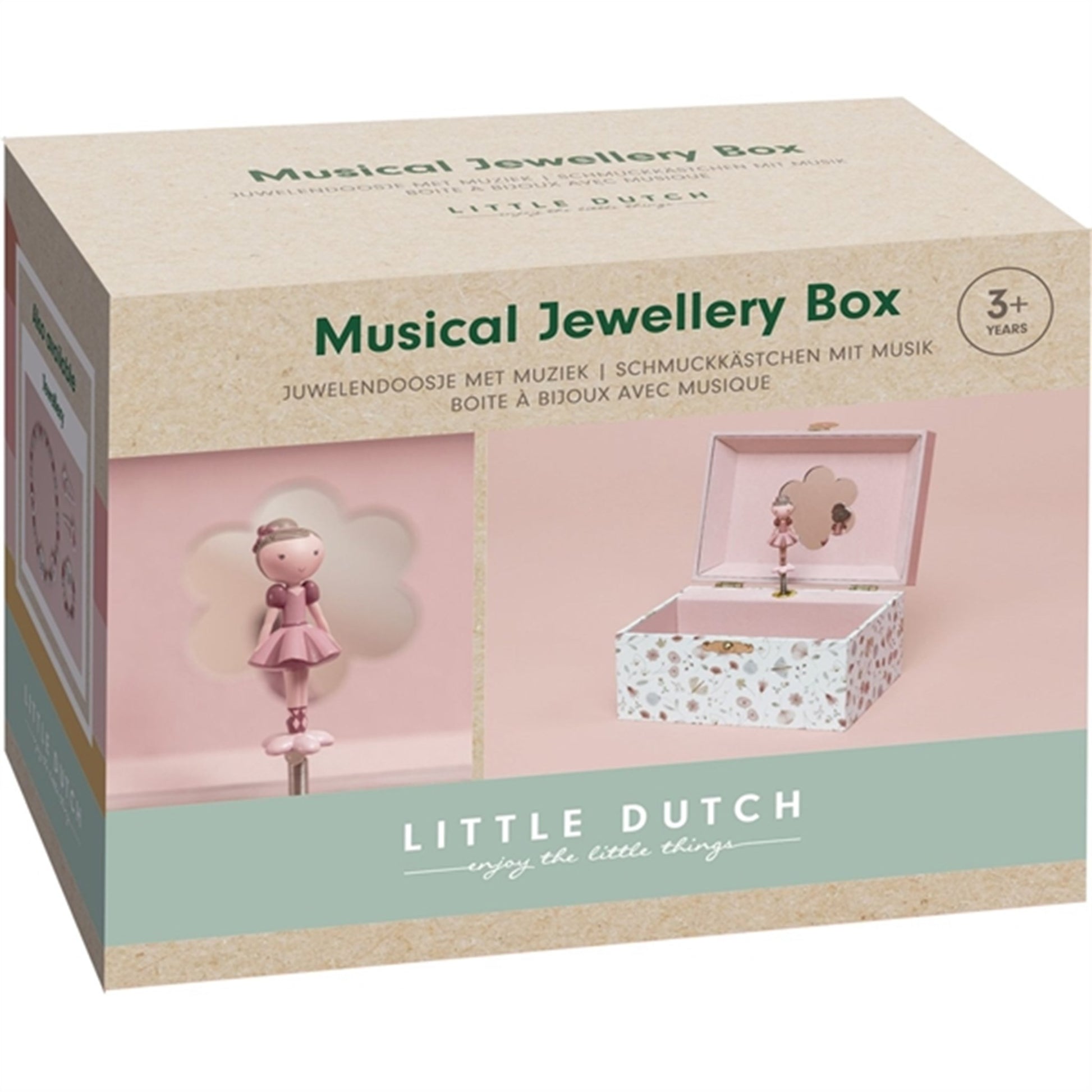 Little Dutch Rosa Smykkeskrin med Musik
