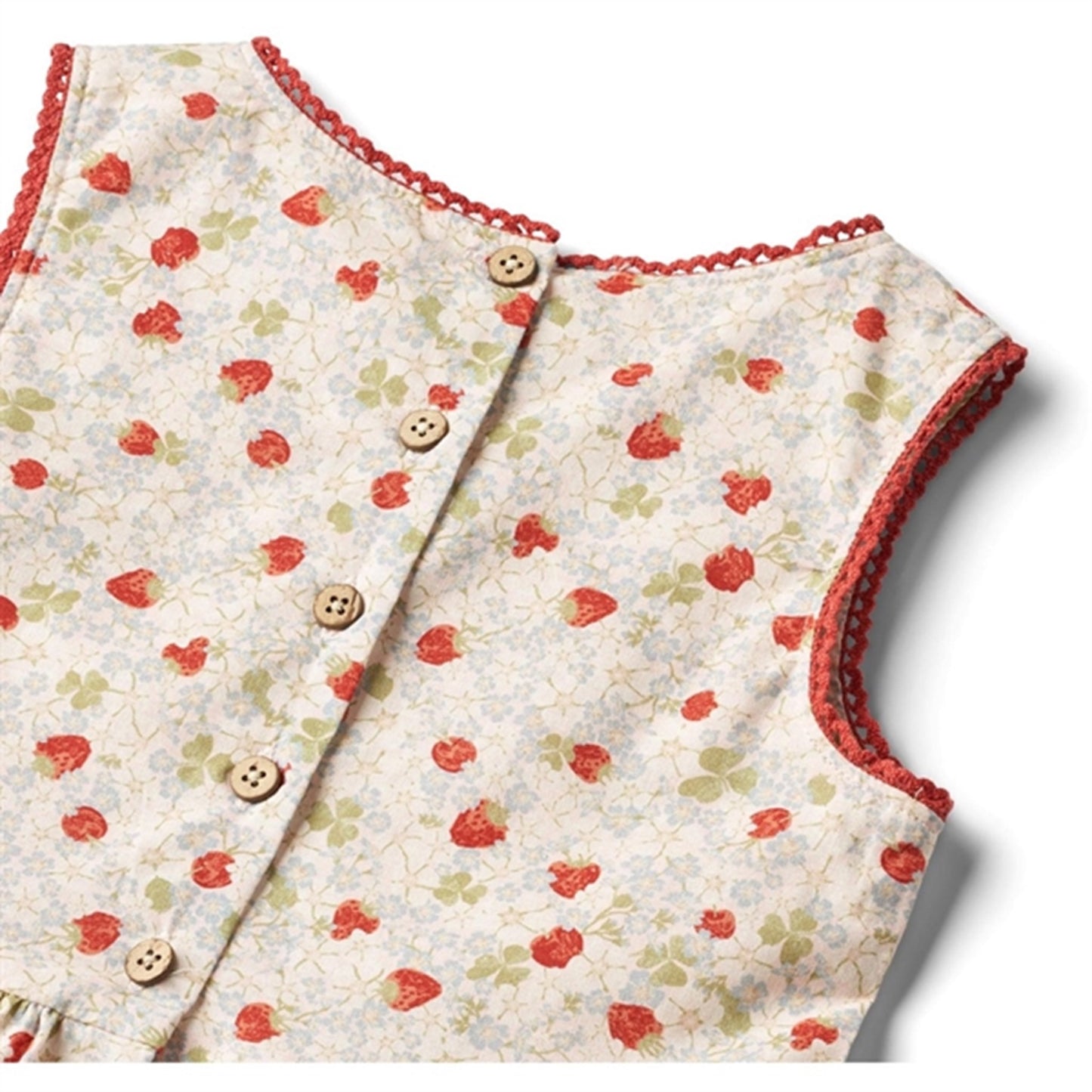 Wheat Rose Strawberries Dress Lace Thelma