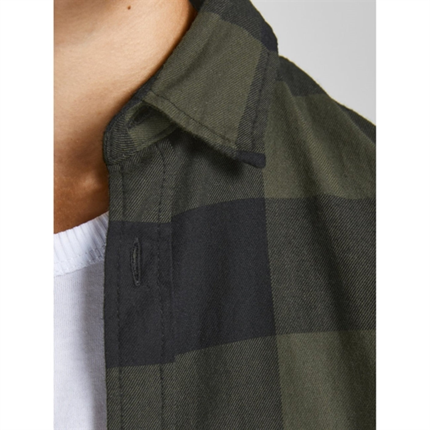 Jack & Jones Junior Dusty Olive Ingham Twill Shirt Noos