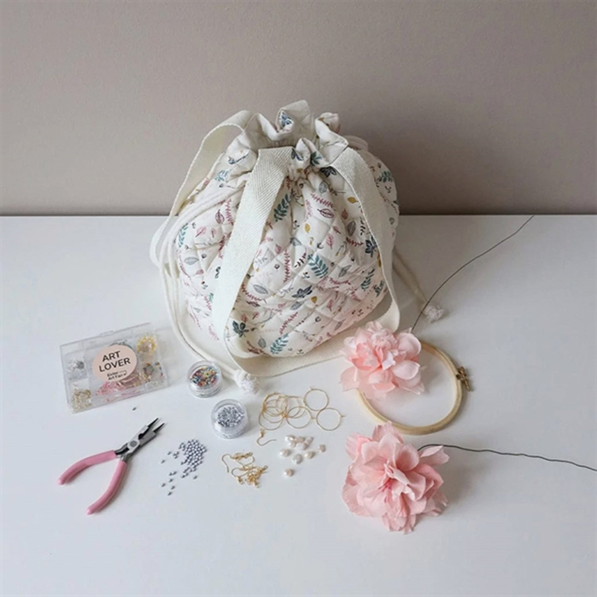 Cam Cam Copenhagen Project Bag Pressed Leaves Rose 2