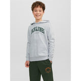 Jack & Jones Junior White Melange Josh Sweat Hoodie