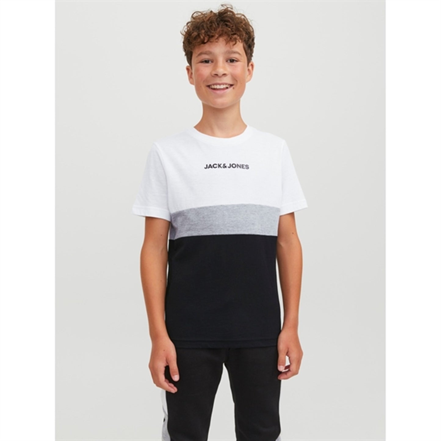 Jack & Jones Junior White Reid Blocking T-Shirt