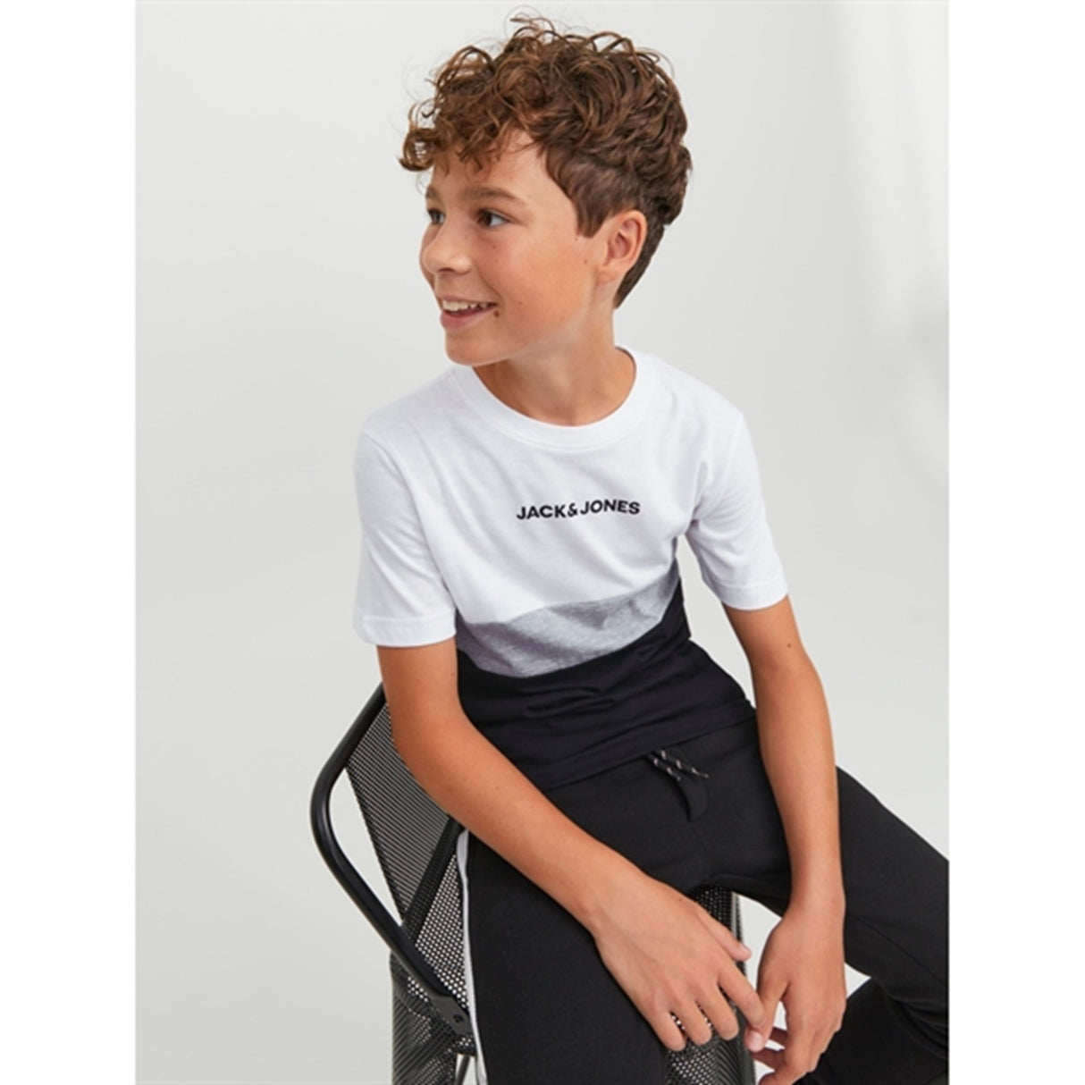 Jack & Jones Junior White Reid Blocking T-Shirt