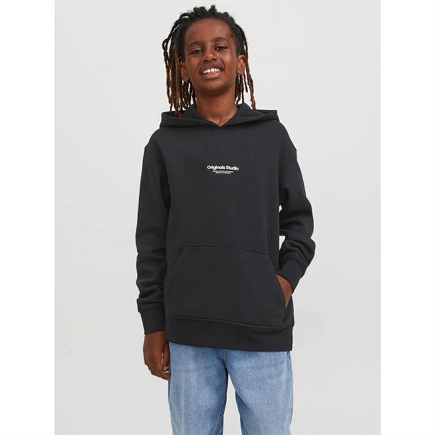 Jack & Jones Junior Black Vesterbro Sweat Hoodie Noos