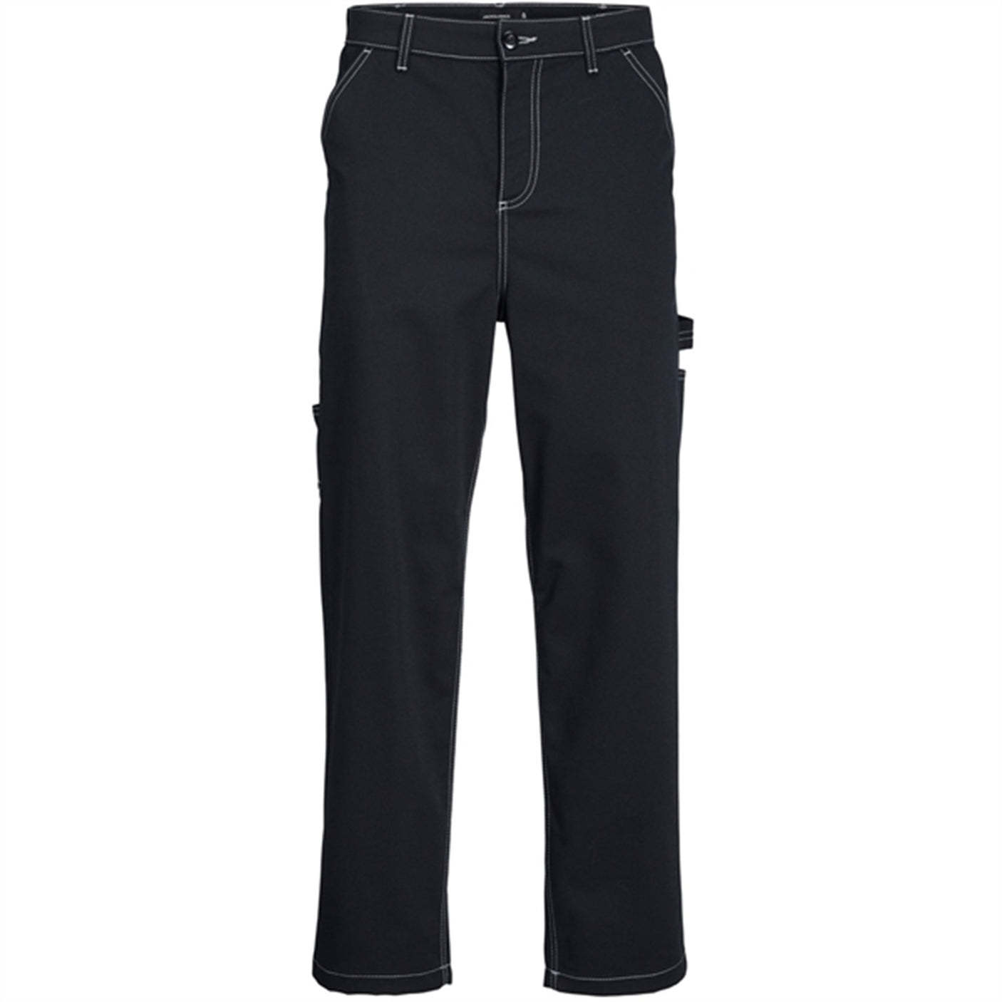 Jack & Jones Junior Black High Rise Karl Carpenter Contrast Cargo Pants