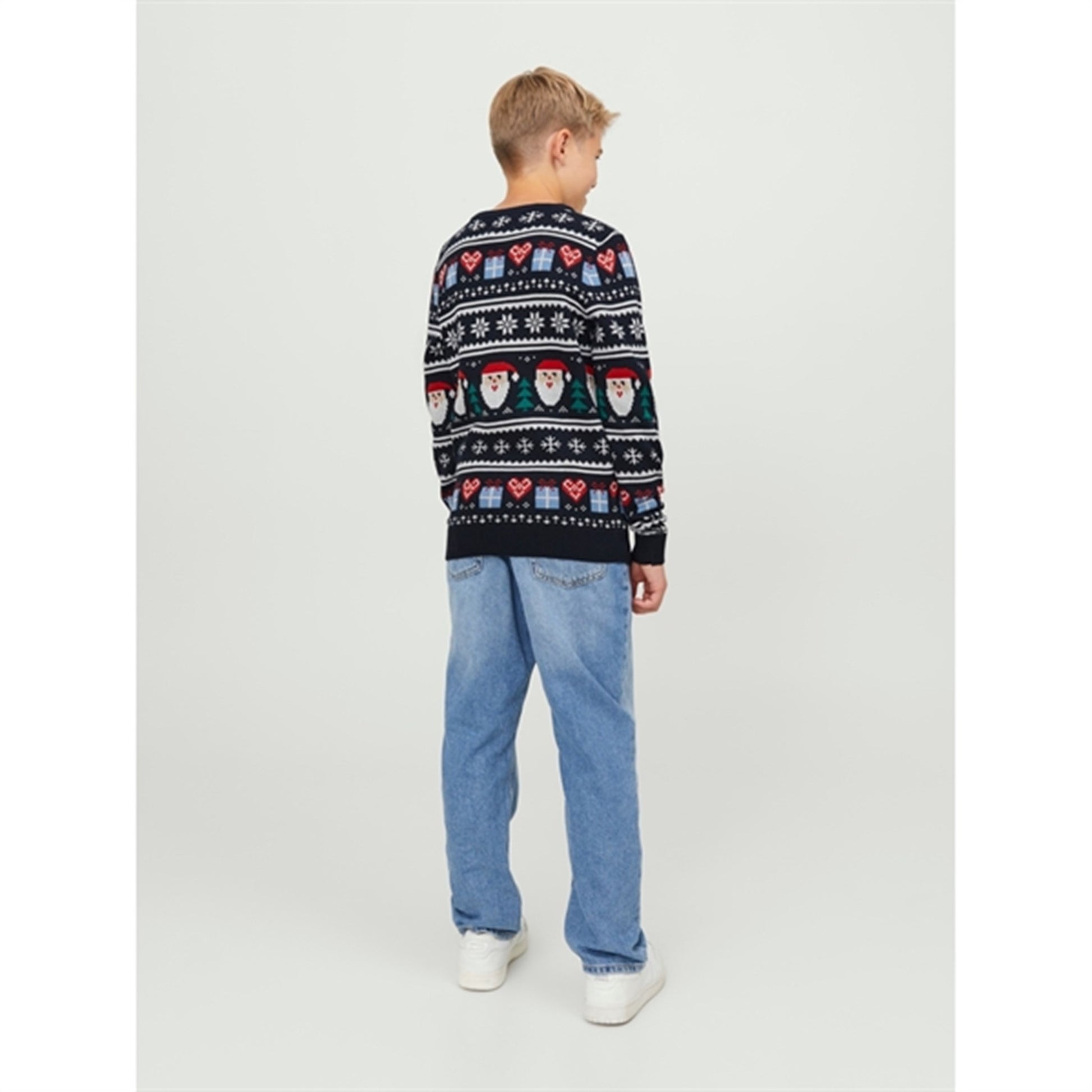 Jack & Jones Junior Total Eclipse Santa Claus Festive Xmas Knit Blouse