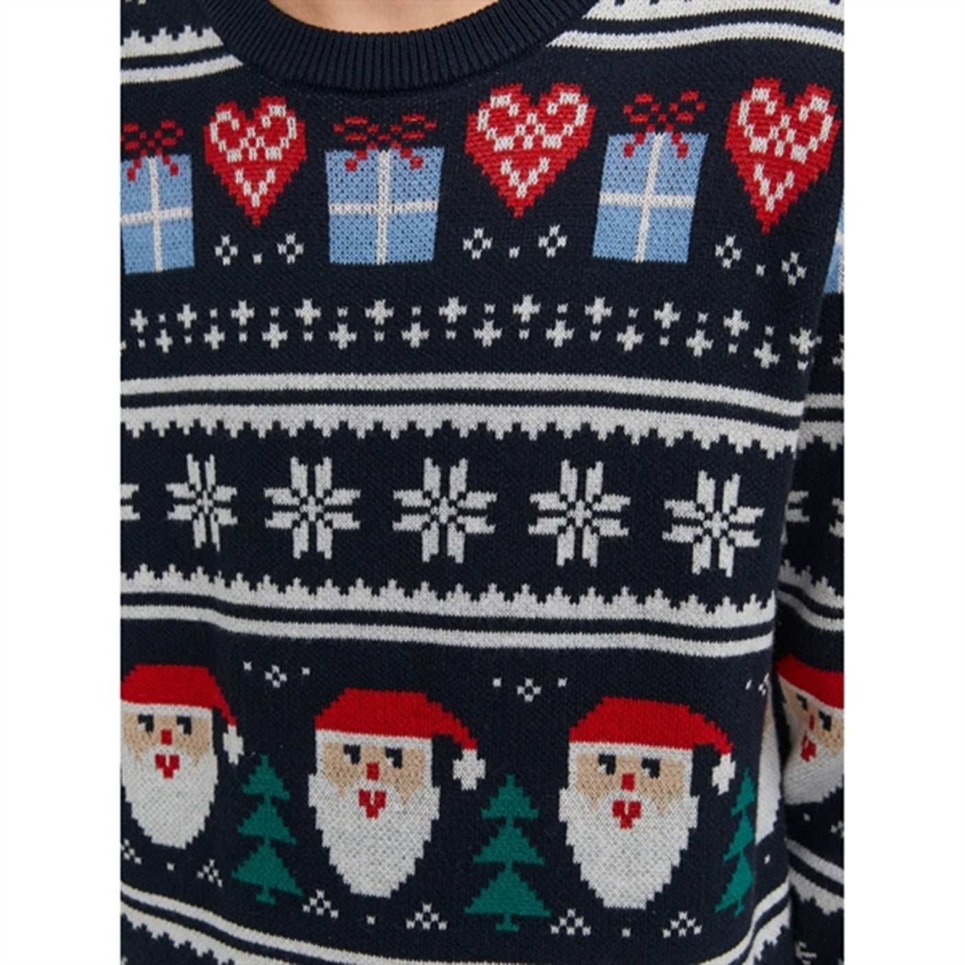Jack & Jones Junior Total Eclipse Santa Claus Festive Xmas Knit Blouse