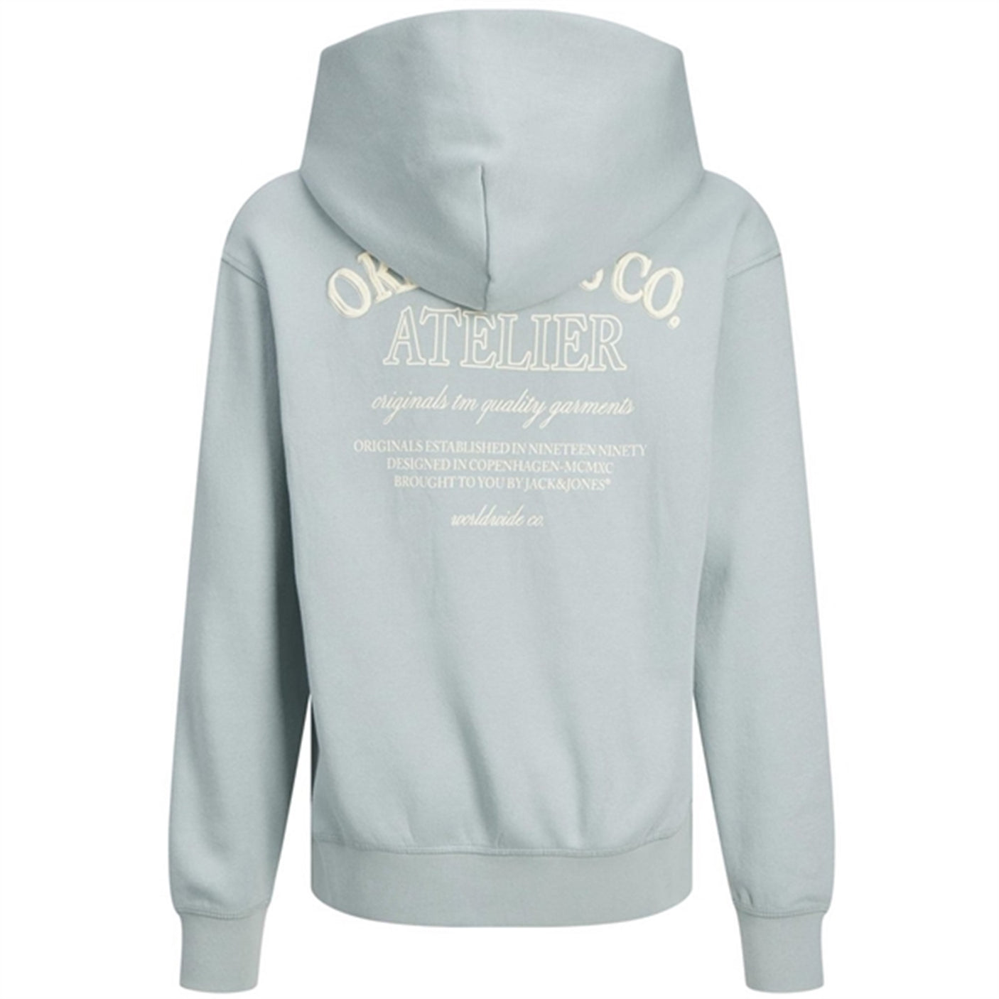 Jack & Jones Junior Gray Mist Jorsantorini Graphic Sweat Hoodie