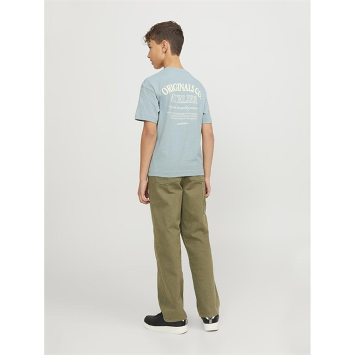 Jack & Jones Junior Gray Mist Jorsantorini Back T-Shirt