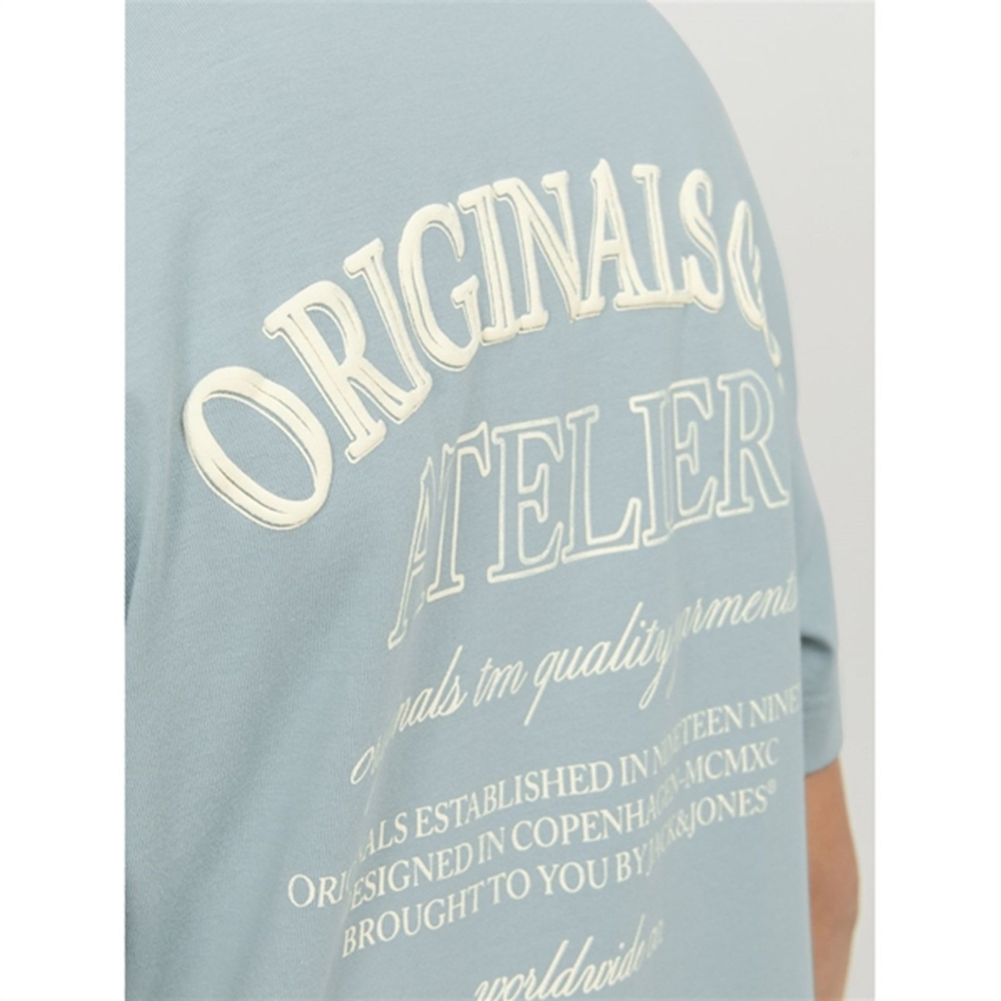 Jack & Jones Junior Gray Mist Jorsantorini Back T-Shirt